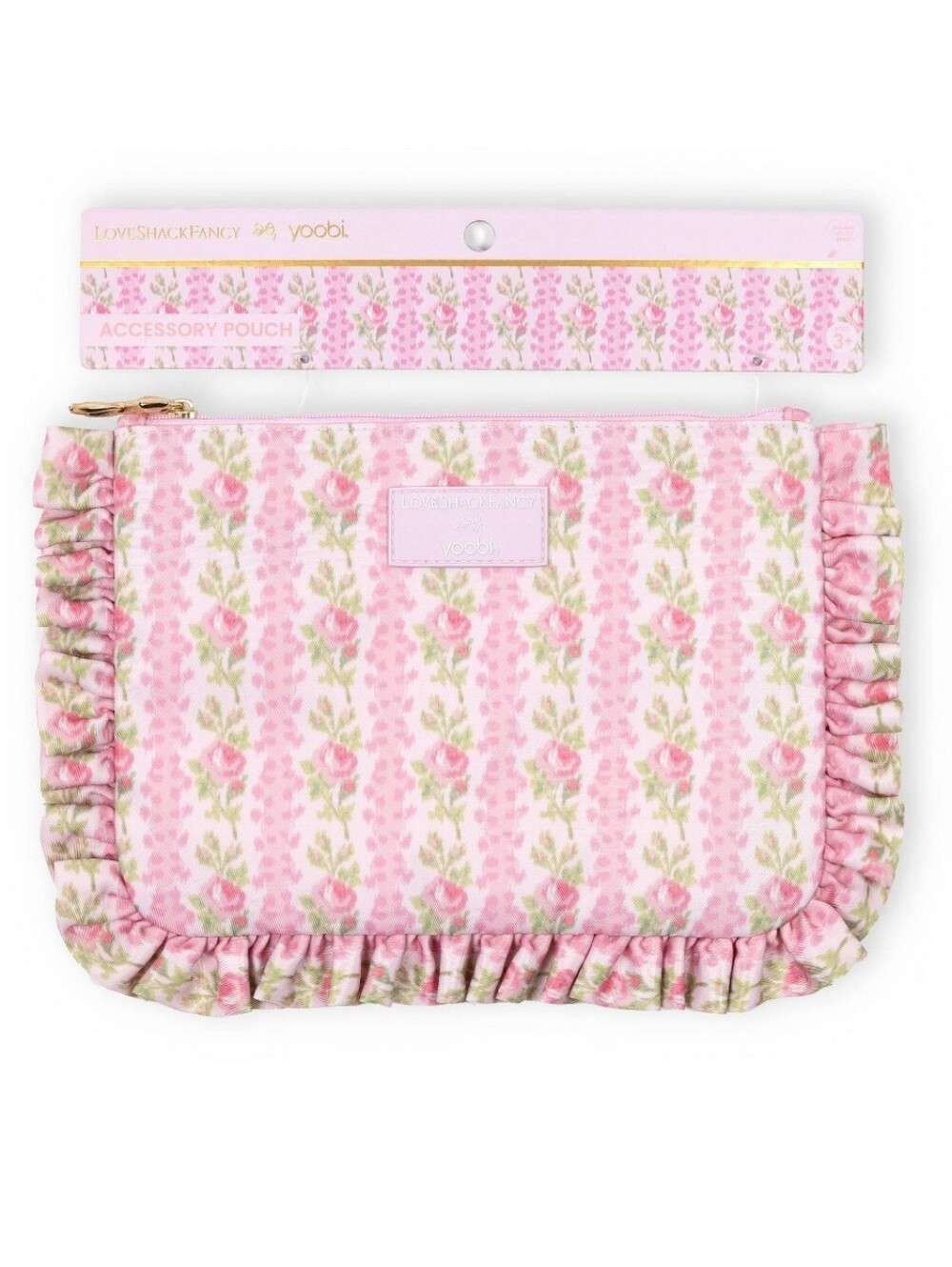 LoveShackFancy x Target - Yoobi Blooming Heirloom Flat Zip Pencil Case with Ruff